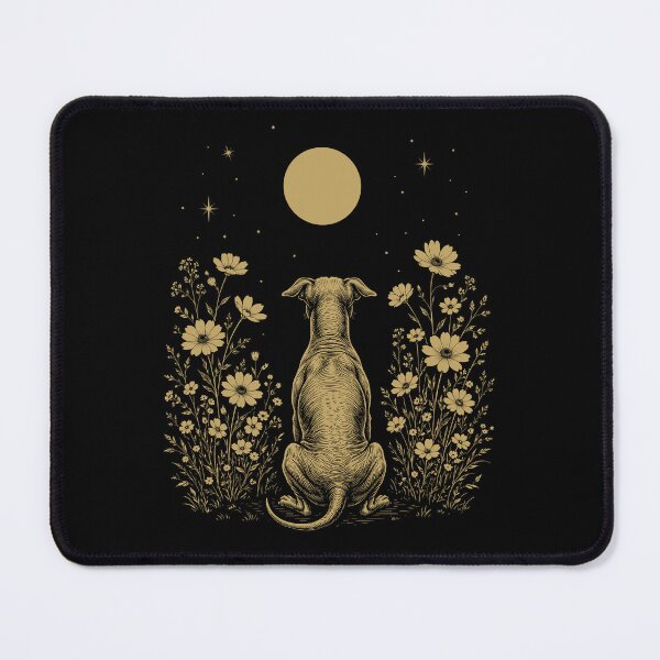 Item preview, American Hairless Terrier Moon Night Flower Minimalist Boho Dog Lover designed and sold by DoodleTortle.