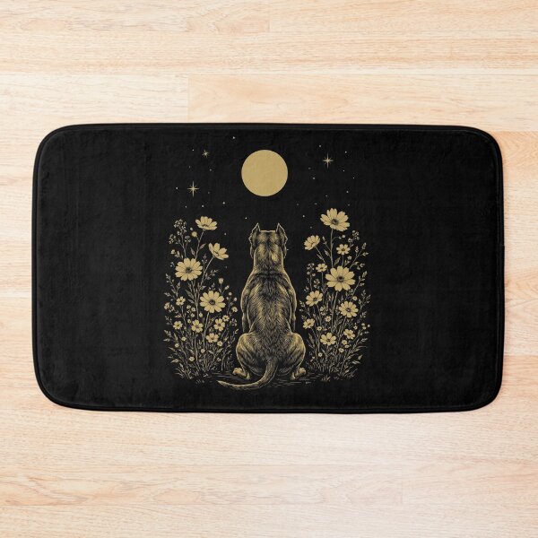 Item preview, American Pit Bull Terrier Moon Night Flower Minimalist Boho Dog Lover designed and sold by DoodleTortle.