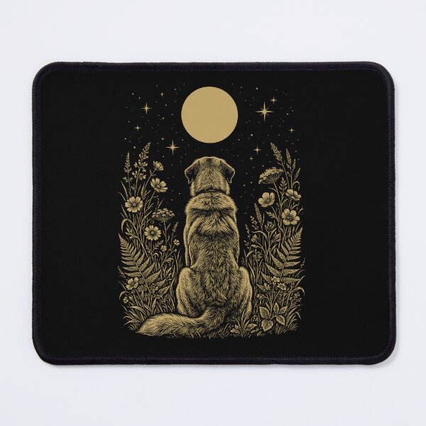 Item preview, Anatolian Shepherd Dog Moon Night Flower Minimalist Boho Dog Lover designed and sold by DoodleTortle.