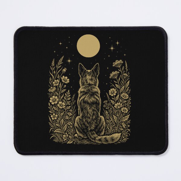 Item preview, Australian Cattle Dog Moon Night Flower Minimalist Boho Dog Lover designed and sold by DoodleTortle.