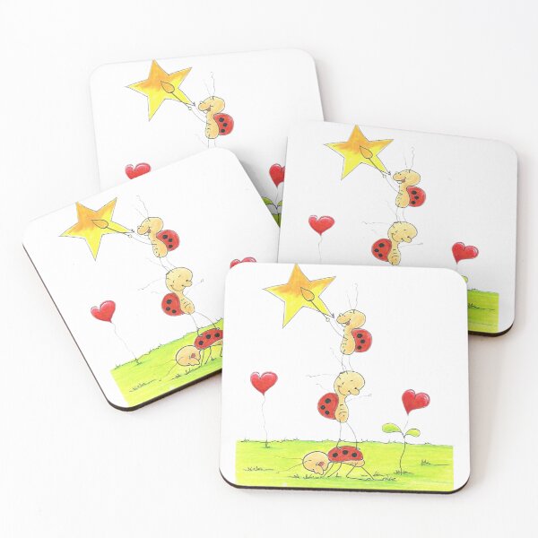 Item preview, Cute Bug Painting the Stars – Magical Night Illustration designed and sold by KarinKaefer.