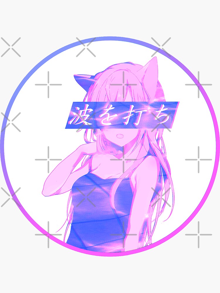 Vaporwave Stickers Redbubble - download touhou roblox death sound crimson in the black oof