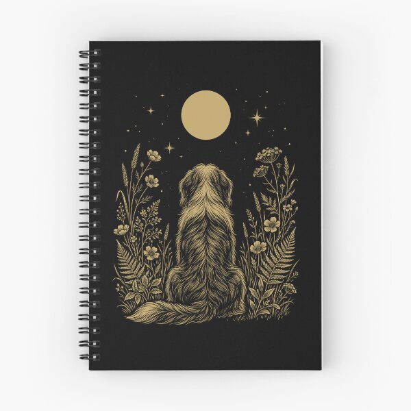 Item preview, Bearded Collie Moon Night Flower Minimalist Boho Dog Lover designed and sold by DoodleTortle.