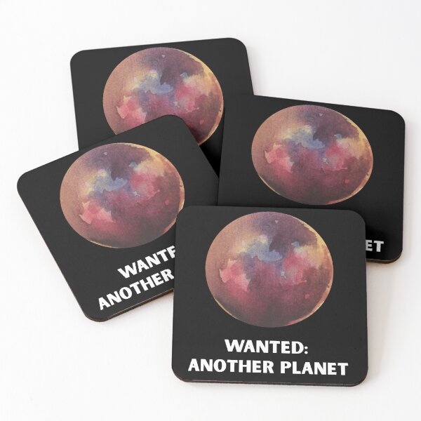 Item preview, Vintage Red Watercolor Planet designed and sold by ContigoART.