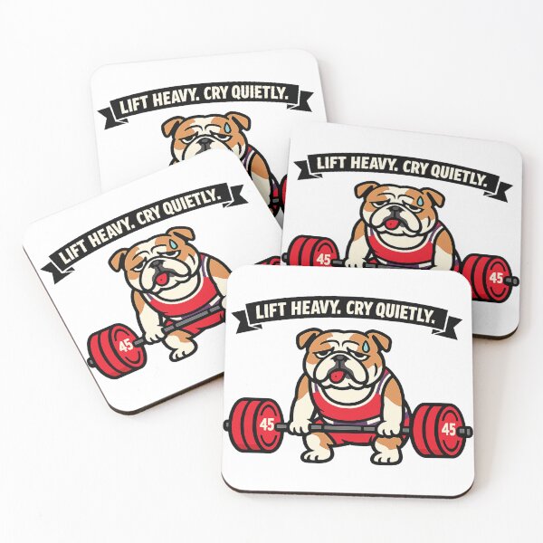 Item preview, Funny Bulldog Deadlift Gym Sticker Lifter Gift designed and sold by Gentlestate.