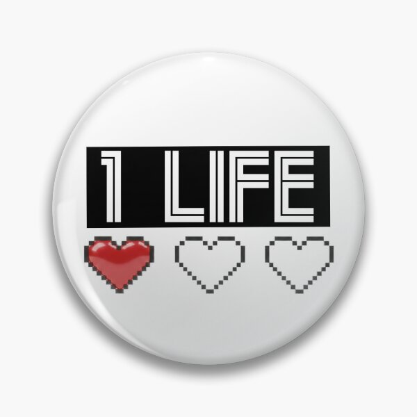 Item preview, 1 Life Gamer Hearts (White Text) designed and sold by Sword In The Sand.