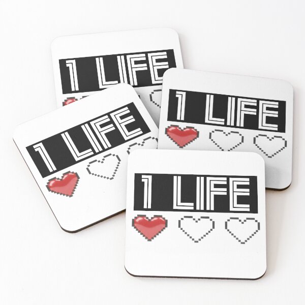 Item preview, 1 Life Gamer Hearts (White Text) designed and sold by Sword In The Sand.
