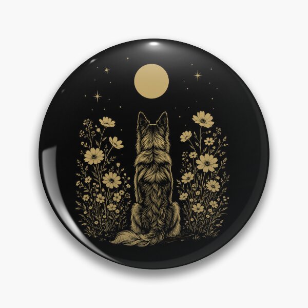 Item preview, Belgian Shepherd Moon Night Flower Minimalist Boho Dog Lover designed and sold by DoodleTortle.