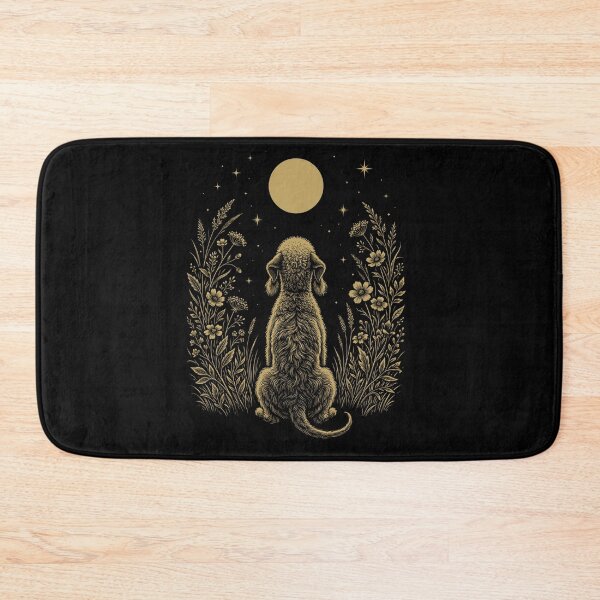 Item preview, Bedlington Terrier Moon Night Flower Minimalist Boho Dog Lover designed and sold by DoodleTortle.