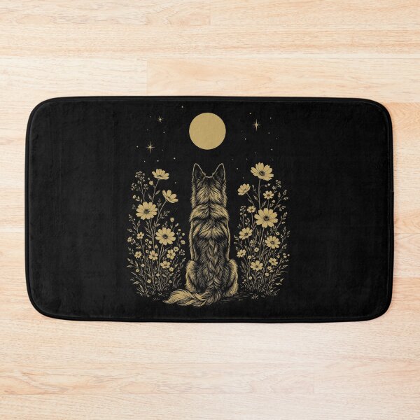 Item preview, Belgian Shepherd Moon Night Flower Minimalist Boho Dog Lover designed and sold by DoodleTortle.