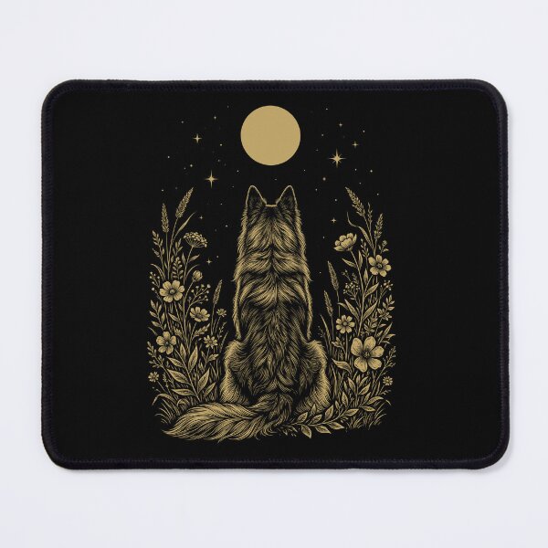 Item preview, Belgian Tervuren Moon Night Flower Minimalist Boho Dog Lover designed and sold by DoodleTortle.