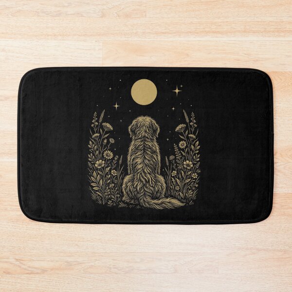 Item preview, Bergamasco Shepherd Moon Night Flower Minimalist Boho Dog Lover designed and sold by DoodleTortle.