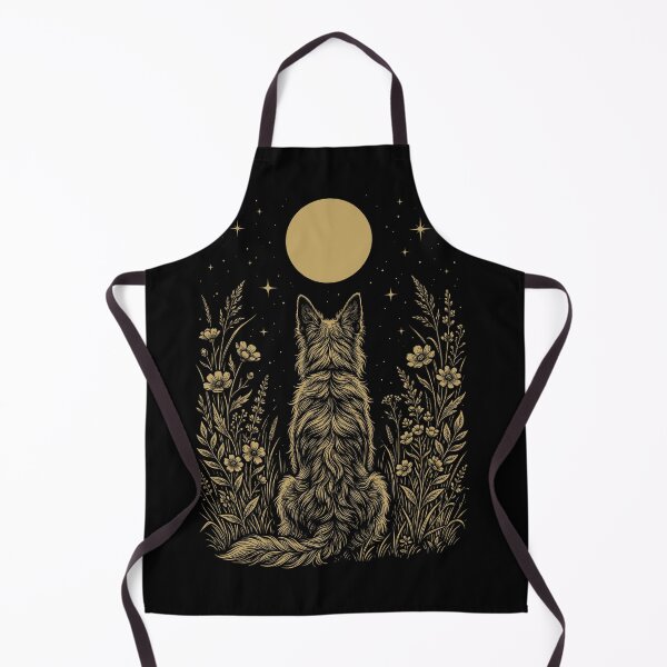 Item preview, Berger Picard Moon Night Flower Minimalist Boho Dog Lover designed and sold by DoodleTortle.