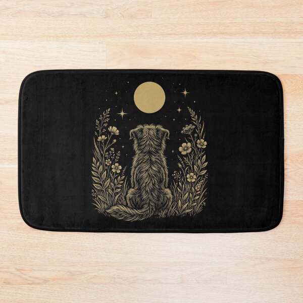 Item preview, Black and Tan Coonhound Moon Night Flower Minimalist Boho Dog Lover designed and sold by DoodleTortle.