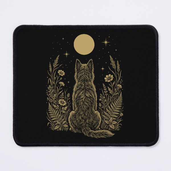Item preview, Bouvier des Flandres Moon Night Flower Minimalist Boho Dog Lover designed and sold by DoodleTortle.
