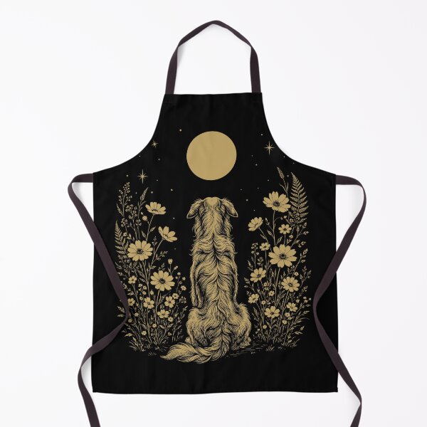 Item preview, Borzoi Moon Night Flower Minimalist Boho Dog Lover designed and sold by DoodleTortle.