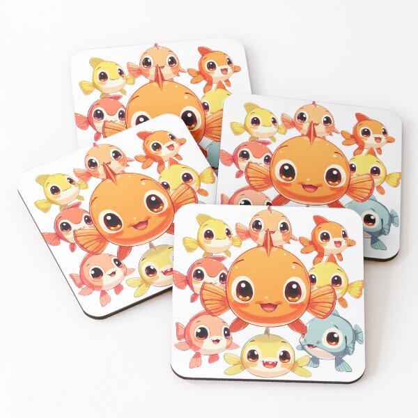 Item preview, Super Kawaii Chubby Fish Squad - Cute Round Goldfish Illustration designed and sold by RDproject.