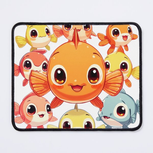 Item preview, Super Kawaii Chubby Fish Squad - Cute Round Goldfish Illustration designed and sold by RDproject.