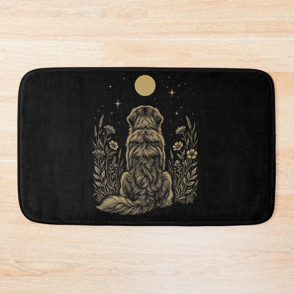 Item preview, Caucasian Shepherd Dog Moon Night Flower Minimalist Boho Dog Lover designed and sold by DoodleTortle.