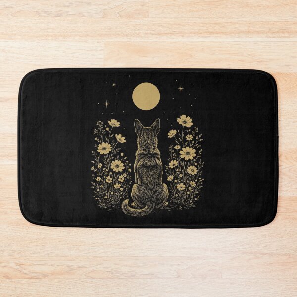 Item preview, Carolina Dog Moon Night Flower Minimalist Boho Dog Lover designed and sold by DoodleTortle.