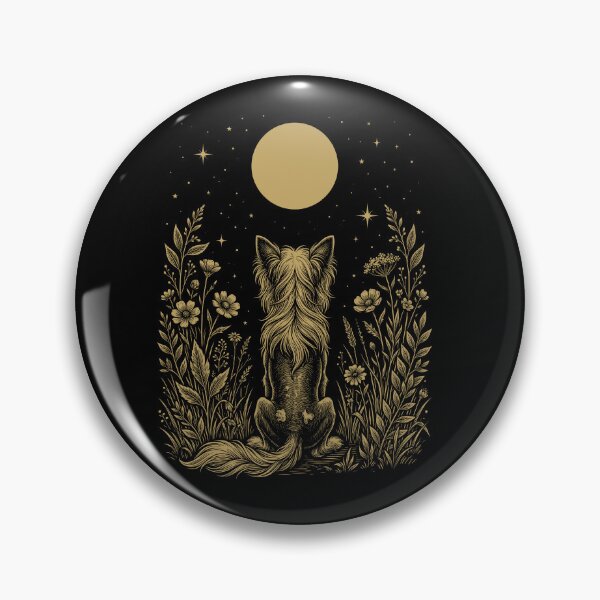 Item preview, Chinese Crested Dog Moon Night Flower Minimalist Boho Dog Lover designed and sold by DoodleTortle.