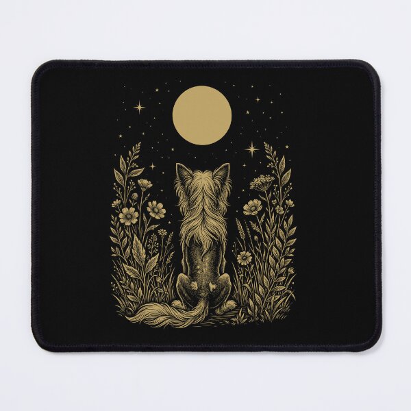 Item preview, Chinese Crested Dog Moon Night Flower Minimalist Boho Dog Lover designed and sold by DoodleTortle.