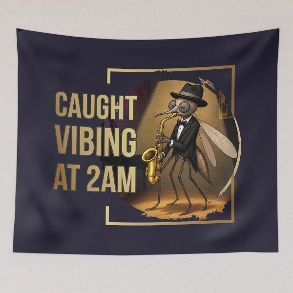 Item preview, Mosquito Jazz Night - caught vibing at 2AM designed and sold by GraphicComet.