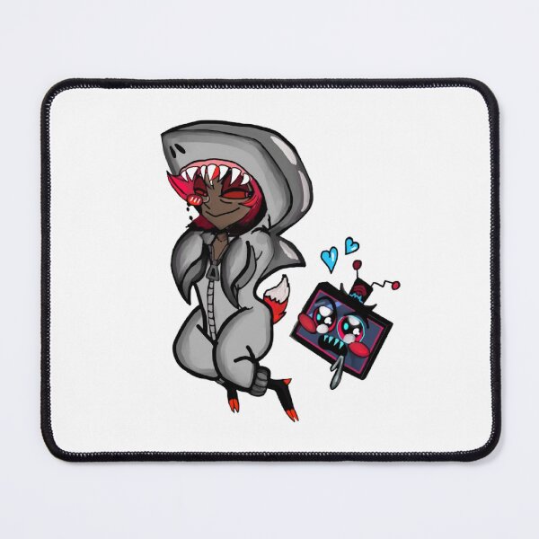Item preview, Alastor the mischievous shark and an excited TV. designed and sold by DeboArts.