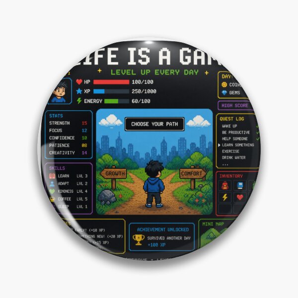 Item preview, ​Life Is A Game designed and sold by 8-Bit-Theory.