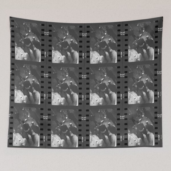 Item preview, Couple walking in street black and white analog 35mm film photo designed and sold by edwardolive.