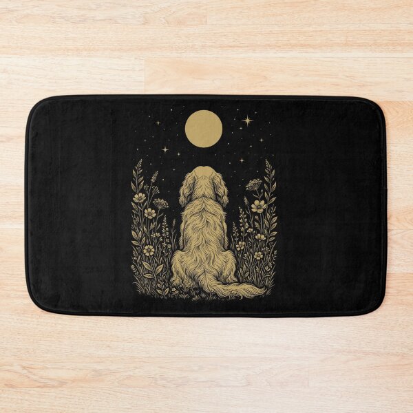 Item preview, Clumber Spaniel Moon Night Flower Minimalist Boho Dog Lover designed and sold by DoodleTortle.