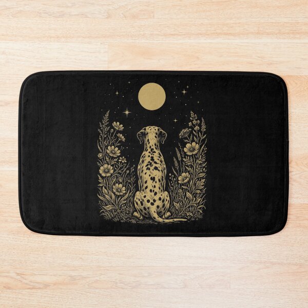 Item preview, Dalmatian Moon Night Flower Minimalist Boho Dog Lover designed and sold by DoodleTortle.