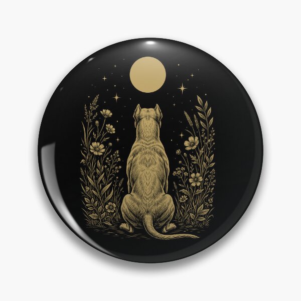 Item preview, Dogo Argentino Moon Night Flower Minimalist Boho Dog Lover designed and sold by DoodleTortle.