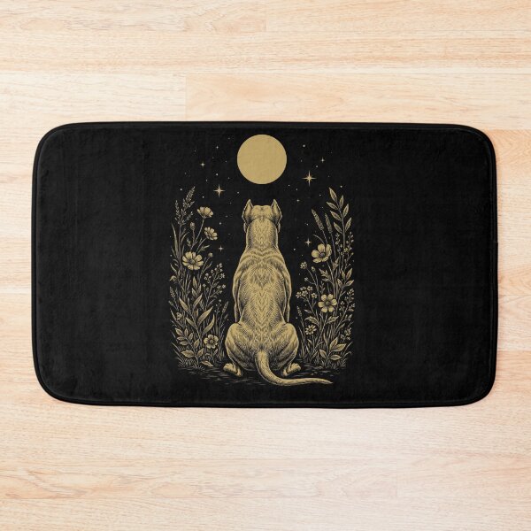 Item preview, Dogo Argentino Moon Night Flower Minimalist Boho Dog Lover designed and sold by DoodleTortle.