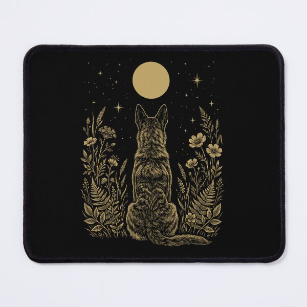 Item preview, Dutch Shepherd Moon Night Flower Minimalist Boho Dog Lover designed and sold by DoodleTortle.