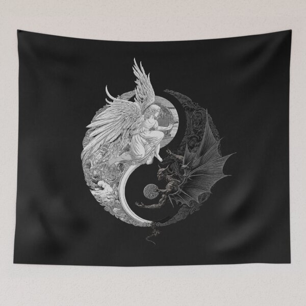 Item preview, Angel and Demon Yin Yang - Balance of Good and Evil designed and sold by Horizon Prime.