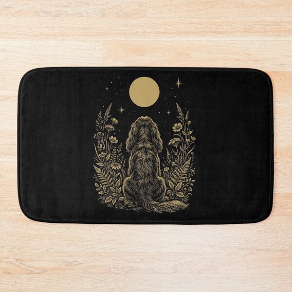 Item preview, Field Spaniel Moon Night Flower Minimalist Boho Dog Lover designed and sold by DoodleTortle.