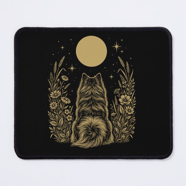 Item preview, German Spitz Moon Night Flower Minimalist Boho Dog Lover designed and sold by DoodleTortle.
