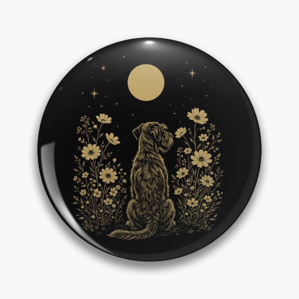 Item preview, Giant Schnauzer Moon Night Flower Minimalist Boho Dog Lover designed and sold by DoodleTortle.
