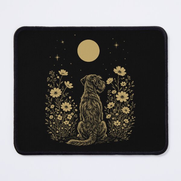 Item preview, Giant Schnauzer Moon Night Flower Minimalist Boho Dog Lover designed and sold by DoodleTortle.