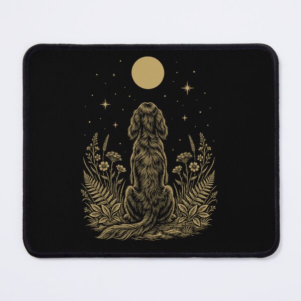 Item preview, Gordon Setter Moon Night Flower Minimalist Boho Dog Lover designed and sold by DoodleTortle.