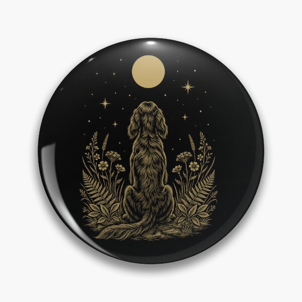 Item preview, Gordon Setter Moon Night Flower Minimalist Boho Dog Lover designed and sold by DoodleTortle.