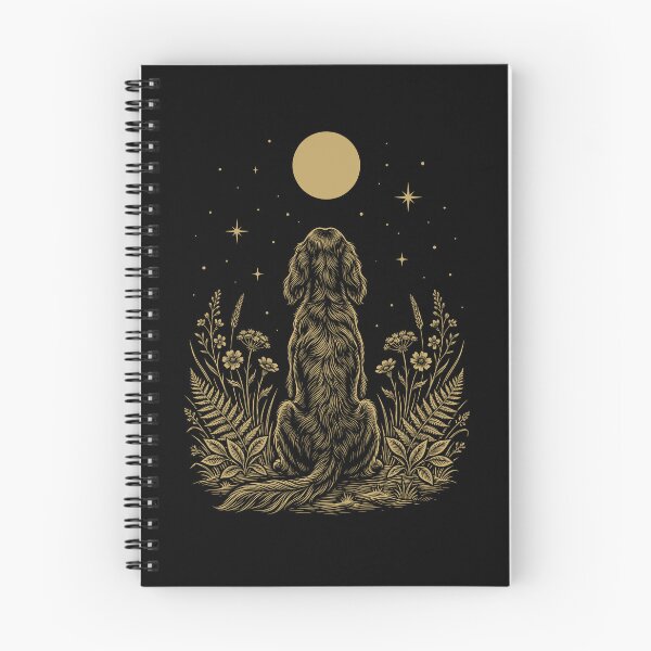 Item preview, Gordon Setter Moon Night Flower Minimalist Boho Dog Lover designed and sold by DoodleTortle.