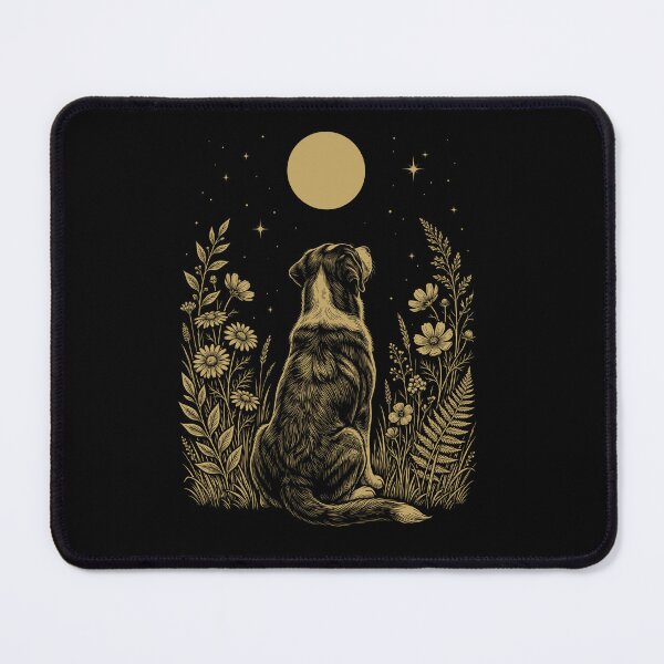 Item preview, Greater Swiss Mountain Dog Moon Night Flower Minimalist Boho Dog Lover designed and sold by DoodleTortle.
