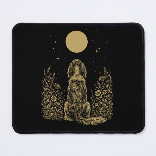 Item preview, Irish Red And White Setter Moon Night Flower Minimalist Boho Dog Lover designed and sold by DoodleTortle.