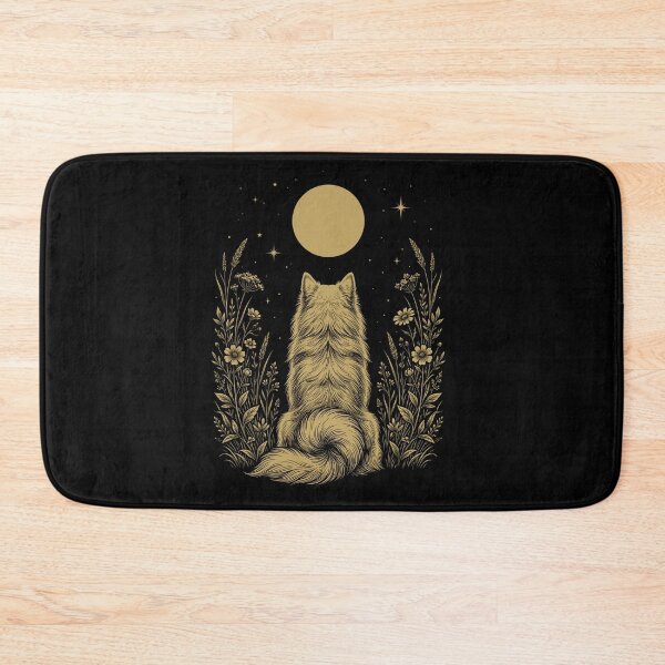 Item preview, Japanese Spitz Moon Night Flower Minimalist Boho Dog Lover designed and sold by DoodleTortle.