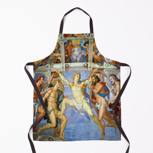 Item preview, Dramatic Renaissance fresco scene inspired by Michelangelo with powerful classical figures designed and sold by FotoworldEdel.