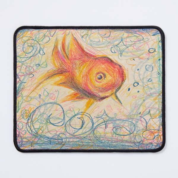 Item preview, goldfish crayon doodle designed and sold by artsy_reese.