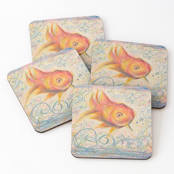 Item preview, goldfish crayon doodle designed and sold by artsy_reese.