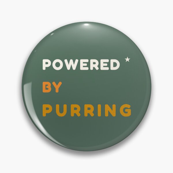 Item preview, Powered by Purring – Vintage Green Cat Lover Design designed and sold by MyFotodrive.